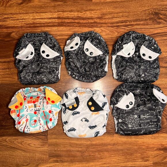 BumGenius AIO Cloth Diaper Baby Boy Bundle - 6 Count